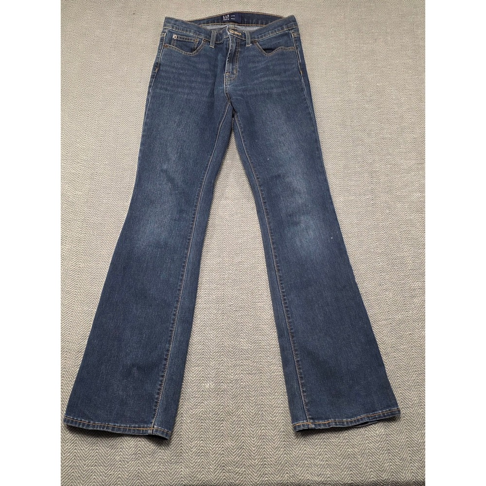 GAP Denim Bootcut Jeans Women Size 4 27R Blue Wash Boot Leg‎
